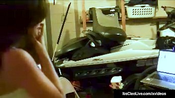 Preview 1 of Nephew Forced - Freckled Cam Cutie Its Cleo Blows &amp_ Bangs Pizza Tim!