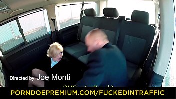 Preview 1 of Bored Faced - VIP SEX VAULT - Big ass blonde Barbara Nova rides horny driver