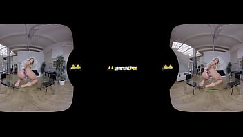 Preview 3 of Pull Pubic - Virtualpee - Chrissy On The Table - VR Porn