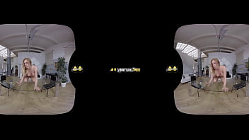 Preview 4 of Pull Pubic - Virtualpee - Chrissy On The Table - VR Porn