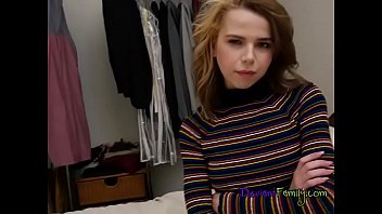 Preview 4 of School Girirl - Teen Alina West Catches Stepbro Eyefucking Her