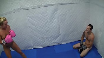 Preview 3 of Miakhalifa Brezzers - Dre Hazel defeats guy in competitive nude boxing match