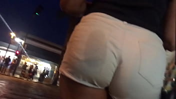 Preview 2 of Sany Laoin Xxx Video - Spanish blonde milf in white booty shorts - spy,  voyeur