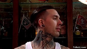 Preview 1 of Sisatr Bardar Sex - Tranny and inked guy anal fucking