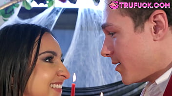 Preview 2 of Assmiss Xxx - Halloween Cums Early for Stepsis Hailey Rose,  Jayden Marcos