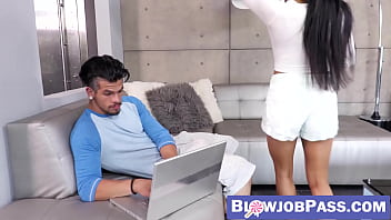 Preview 1 of Pune Xxxvideo - Asian beauty Ember Snow makes big cock cum hard with mouth