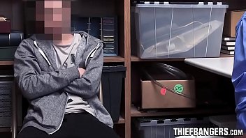 Preview 2 of Sex Hd Video Sil Tord Com - Hot Security Guard Rachael Cavalli Fucks Young Male Thief Suspect