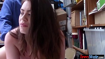 Preview 4 of School Girl Teen Age Sax - Latina teen thief fucked next to her nervous boyfriend