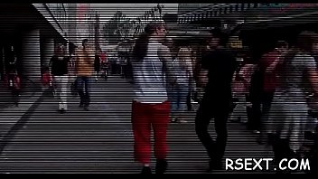 Preview 3 of Oil Masaj Mom Son - Lustful dude gets out and explores amsterdam redlight district