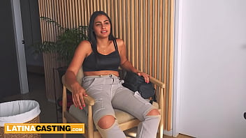 Preview 2 of Angelina Castro Blowjob Bbc - Sexy Latina brings banging outfit to job interview and fucks the big boss