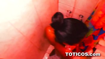 Preview 3 of Dance Belet - Tiny Dominican babe with unusually large rock hard tits showering on camera