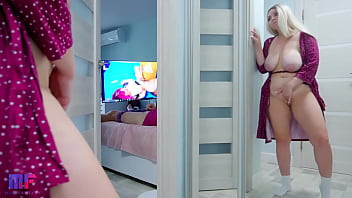 Preview 4 of Baby And Kpaps - Stepdaughter with big tits spies on stepdad part 2