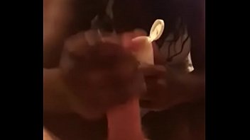 Preview 2 of Homemade British Cuckold - Ebony handjob makes me cum twice