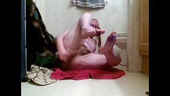 Preview 2 of Boss Sucks Dick - Horny Shemale Slut Fucking Ass with Horse Cock Dildo