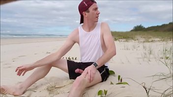 Preview 2 of Teen Porn0 - Beach Jerk off 4