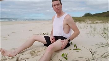 Preview 1 of Teen Porn0 - Beach Jerk off 4