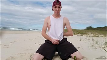 Preview 4 of Teen Porn0 - Beach Jerk off 4