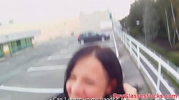 Preview 2 of Elodie Barmaid - European beauty sucks cock in public