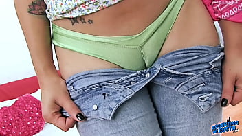 Preview 3 of Mak Anak Adik - FIRM ASS TEEN AND PUFFY PUSSY IN TIGHT JEANS