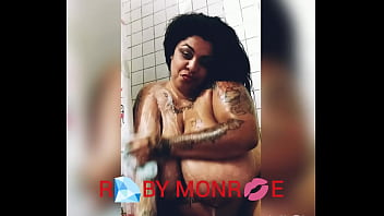 Preview 4 of School Girl Tite Boobs - Tattooed Bbw hot shower  pt 2