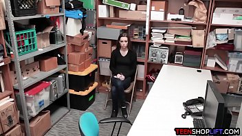 Preview 2 of Big Ass Booty Teen - Tight body teen thief busted and fucked by security