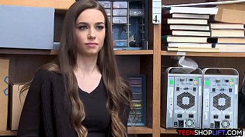 Preview 1 of Big Ass Booty Teen - Tight body teen thief busted and fucked by security