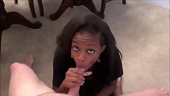 Preview 1 of Aurora Ramazzotti - Ebony wife pleasing her white hubby