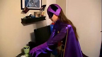 Preview 1 of Blonde Teenies Sasha And Dasha - Batgirl revealed lost clothes