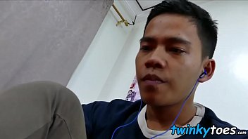 Preview 2 of Ryan Mc4 - Asian twink takes his socks off and teases before cumming