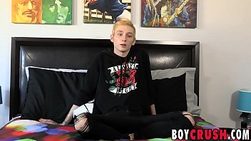 Preview 2 of Father Faking His Daughter - Adorable twink Justin Stone makes cock cum in solo interview