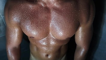 Preview 2 of Sister Gagging On Brother Cock - Muscle servant flexing intensely and showing off his masculinity at your commands