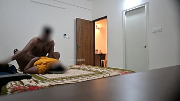 Preview 3 of Fitness Roomsd Yoga Master Xnx - Blowjob and hard fucking while maid cleaning room