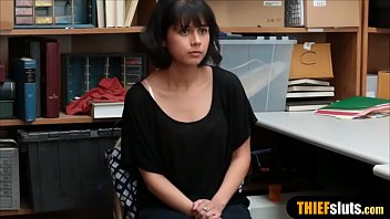 Preview 1 of Indian Desi Fuddi - Latina teen thief strip searched and fucked by mall cop