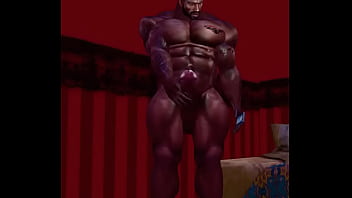 Preview 2 of Jyclon Tylor - mega hunk james harrison jerks his huge dick for fans
