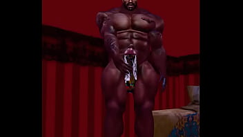 Preview 1 of Jyclon Tylor - mega hunk james harrison jerks his huge dick for fans