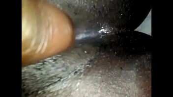 Preview 2 of Shorts Ass Dildo - Creamy black pussy