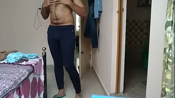 Preview 2 of Cum Chair - Naughty boy undressing in home