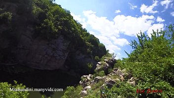 Preview 1 of Czech Mature Money Homemade - WILD PUBLIC FUCKING ON A HIGH CLIFF IN CANYON. MIA BANDINI