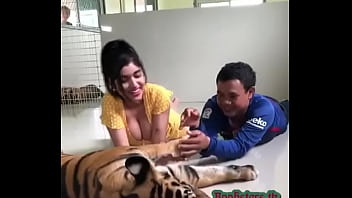 Preview 4 of Dog Xxx Www Com - Desi girl Boobs with lucky Tiger