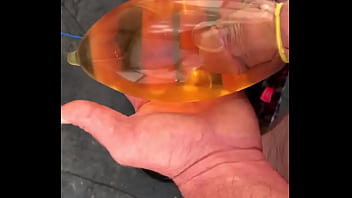 Preview 4 of Davis Mom - Piss filled condom