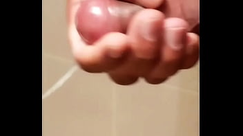 Preview 3 of Tickles Clit - Gay amateur cumin in bath