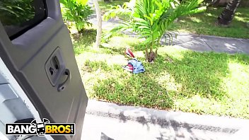 Preview 4 of Nida Cn - BANGBROS - Keisha Grey Hunts For Cock In The Bang Bus,  Finds Juan El Caballo Loco