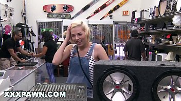 Preview 1 of Bata Ni Rape Video - XXX PAWN - Stevie Sixx Sells Her BF&#039_s Bass Amp For Cash,  And Her Ass,  Too