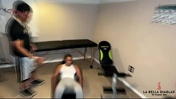 Preview 2 of Amazon Amanda Xxx - BBC Rapper interjects Sexy Latinas workout!