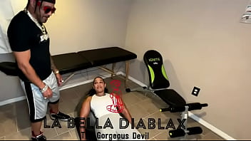 Preview 1 of Amazon Amanda Xxx - BBC Rapper interjects Sexy Latinas workout!