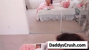 Preview 3 of Qqqx - Paris Cummings hot brunette play with hard cock in sex scene