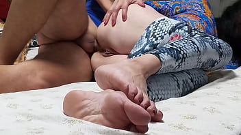 Preview 3 of Elite Pain Fat Tits 11 - Stepmom Mature MILF Share Bed with Stepson and Agree to fuck her Big Juicy Ass - Anal Creampie