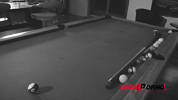Preview 1 of Bend Boobs - Submissive Maid Henessy Bound in Chains &amp_ DP&#039_ed Balls Deep On Poker Table GP095