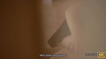 Preview 1 of Jennifer Lopez Sexy Picture - DADDY4K. Fingers of tricky old guy prepare young pussy for drilling