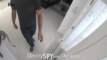 Preview 1 of Girl Rides Huge Brutal Dildo - NANNYSPY Lesbian nanny caught and fucked to keep JOB